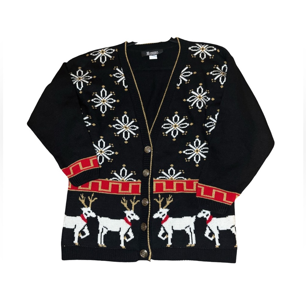 VINTAGE Modiano Christmas Cardigan